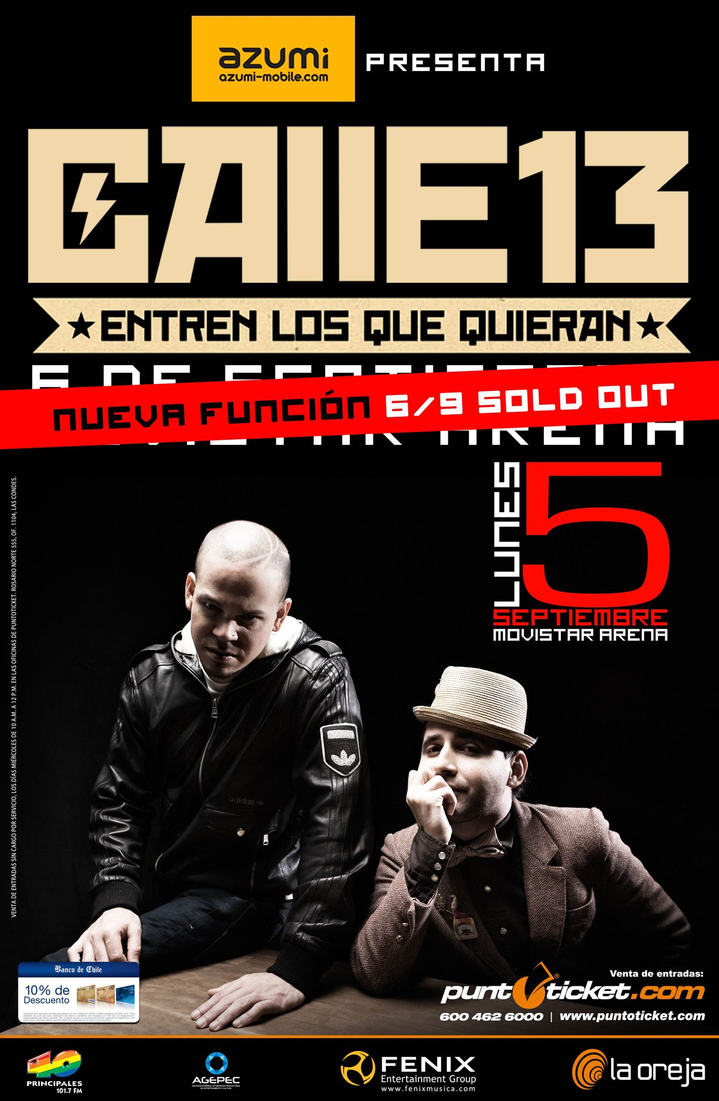 Calle 13 Chile concert sponsorship